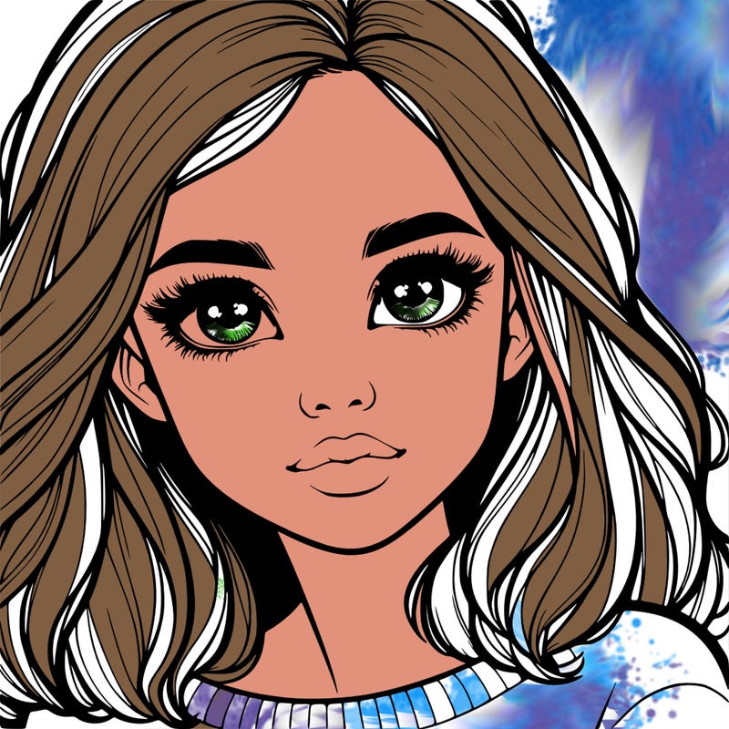 realistic girl whith cute eyes