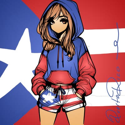 realistic girl in shorts and hoodie