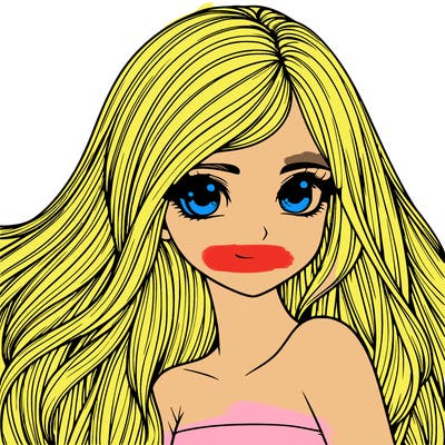 realistic girl pretty long hair