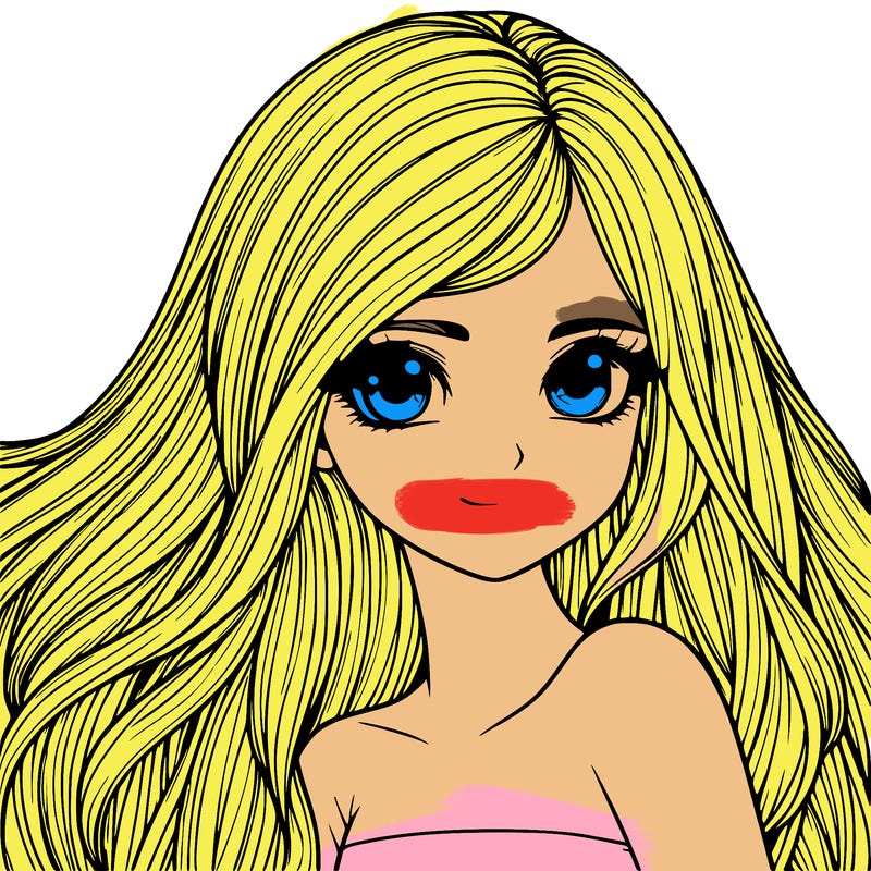 realistic girl pretty long hair