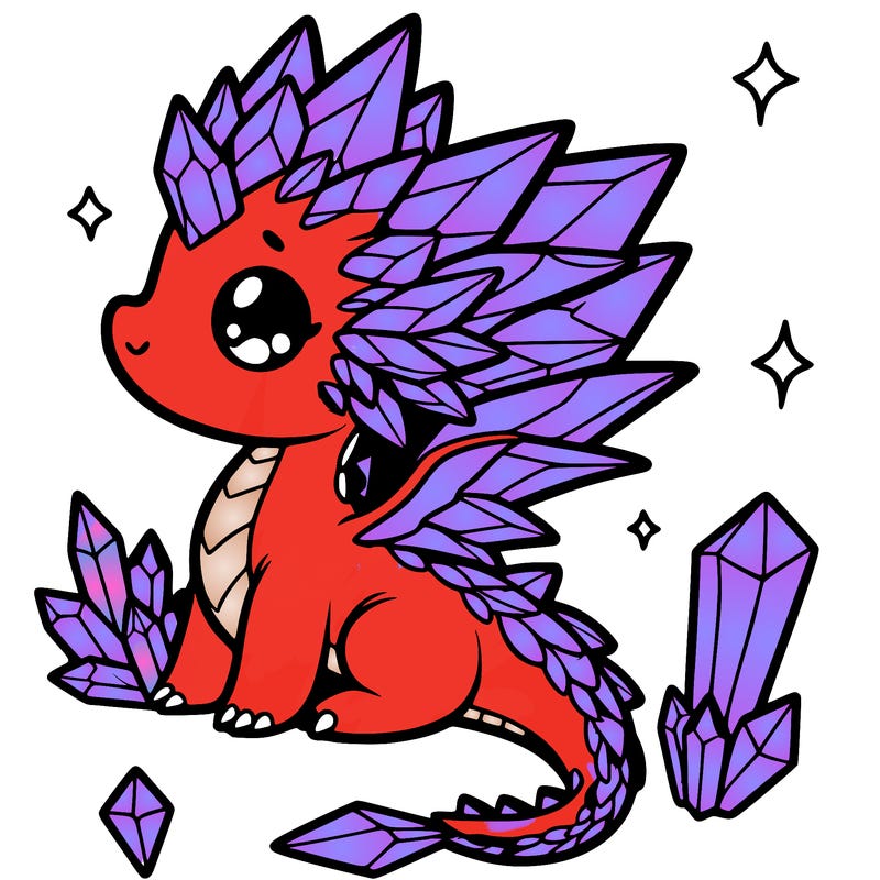 little cute crystal dragon