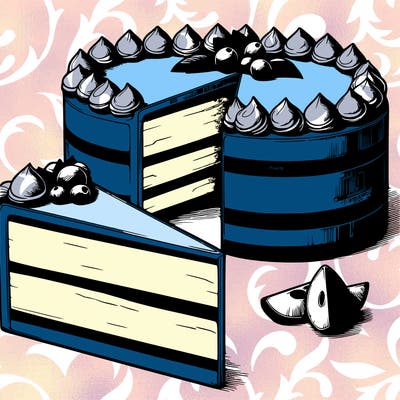 realistic cake slices