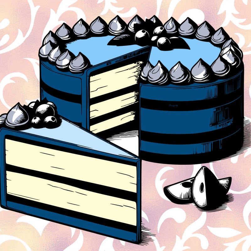 realistic cake slices