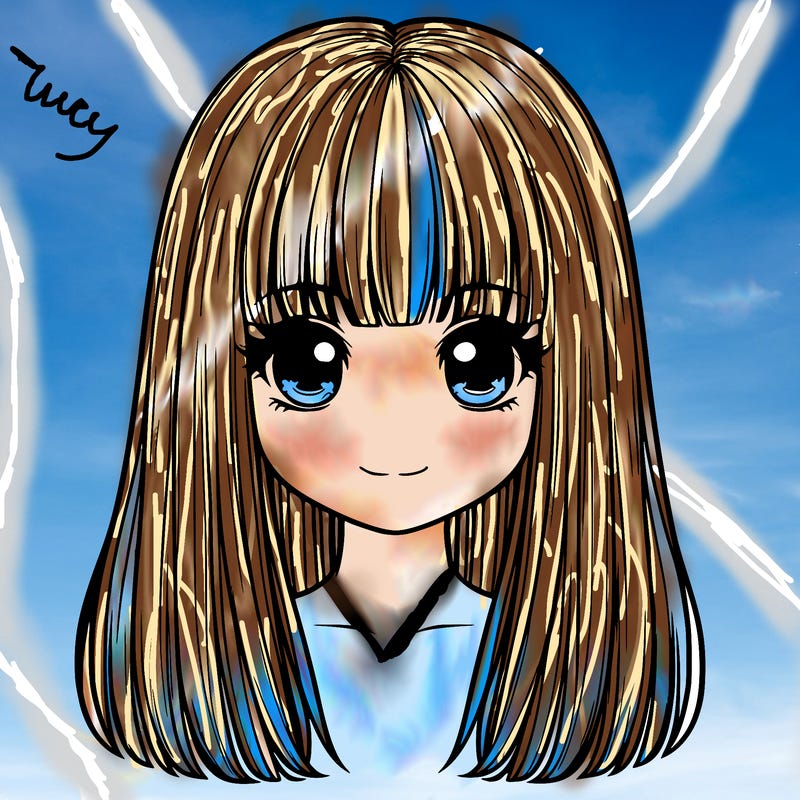 straight hair with bangs realistic