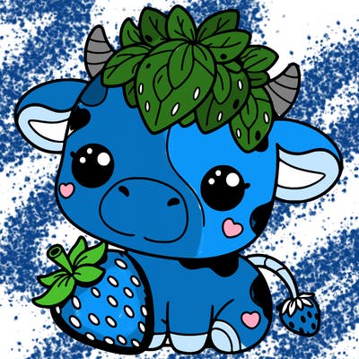cute strawberry cow