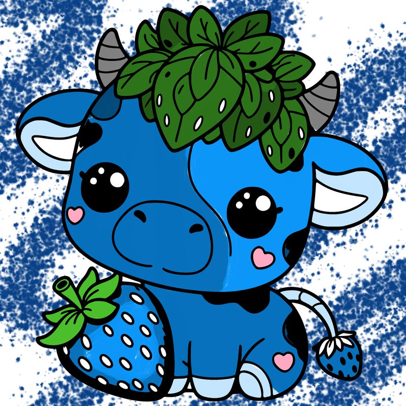 cute strawberry cow