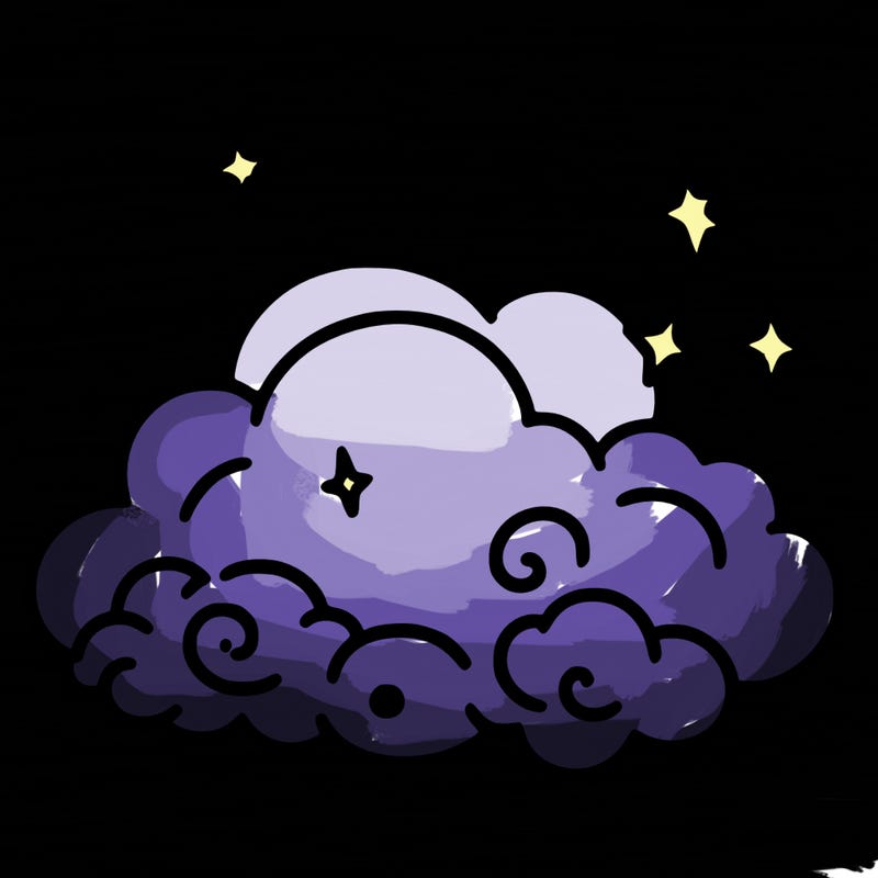 pink starry cloud sky