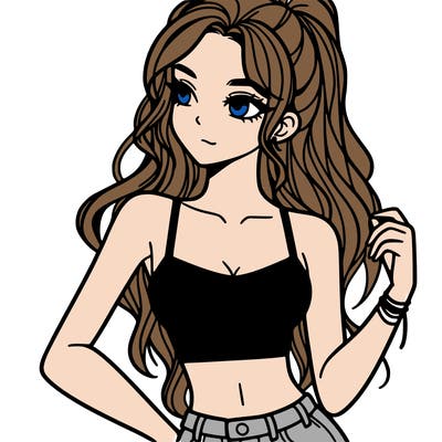 girl in crop top