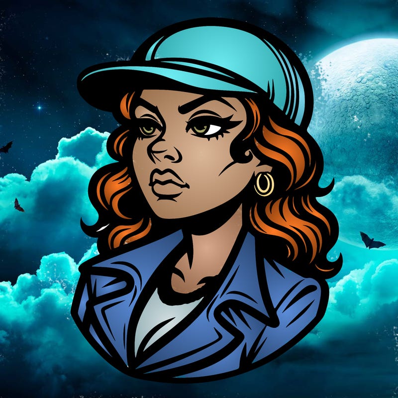 portrait of a gangster woman