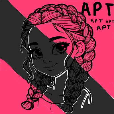 girl with braids realistic