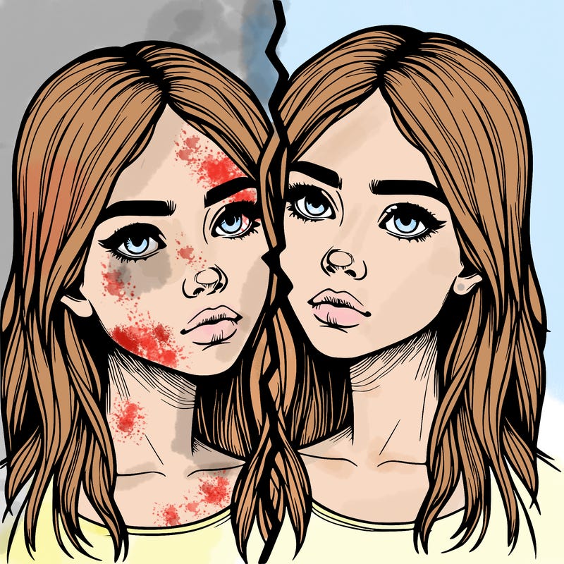 realistic girl split