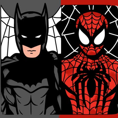 batman spider-man combine