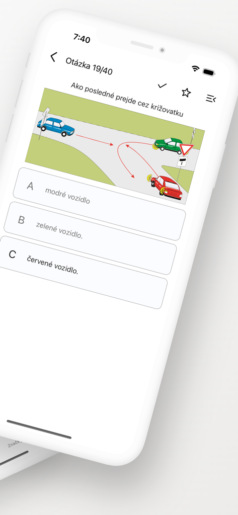 Driving Licence Theory - 複数の選択肢の回答がある、交差点での車両優先を示す運転免許学科試験の問題
