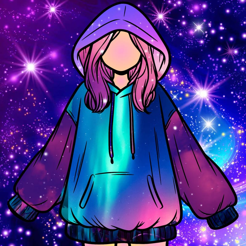 girl in oversized hoodie