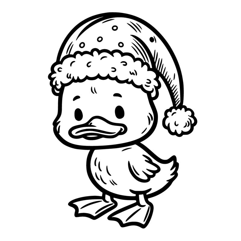 duck in santa hat
