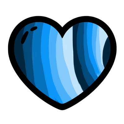 a blank heart