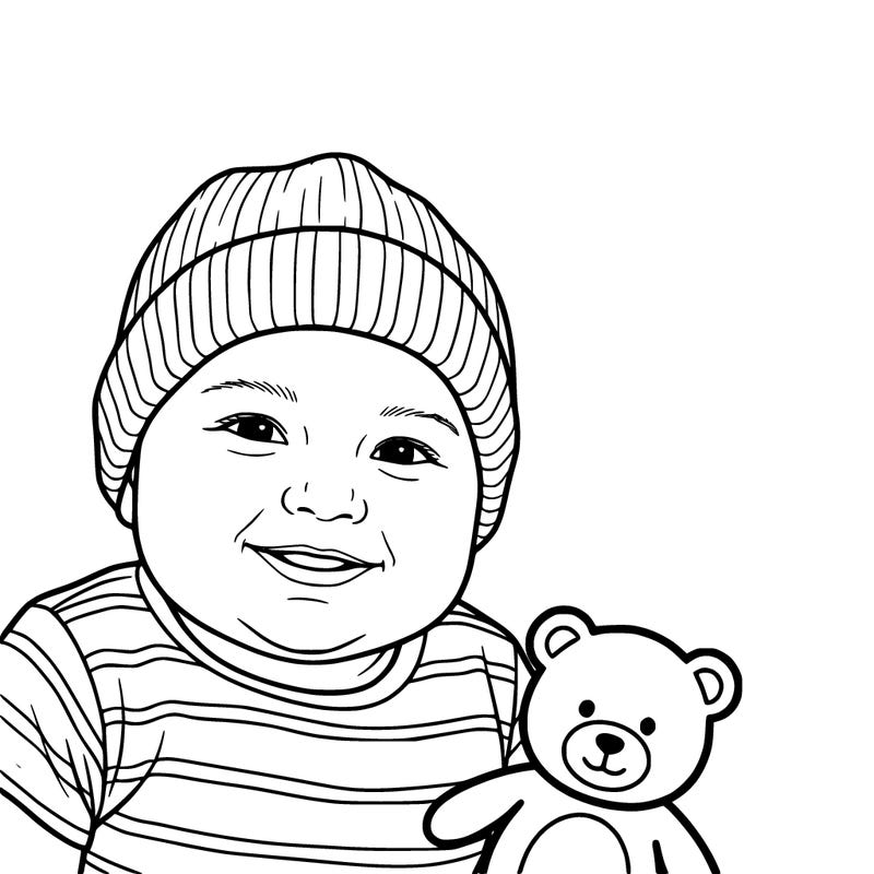 a cute handsome baby