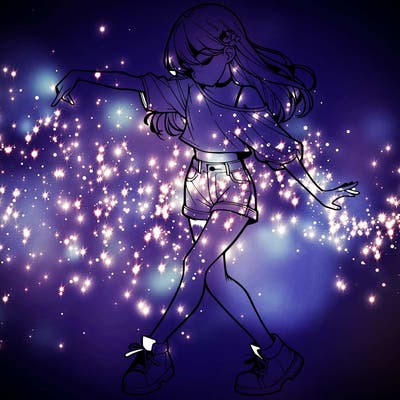 realistic girl danceing