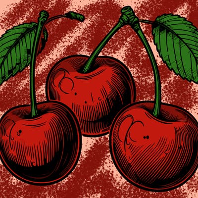 realistic cherries