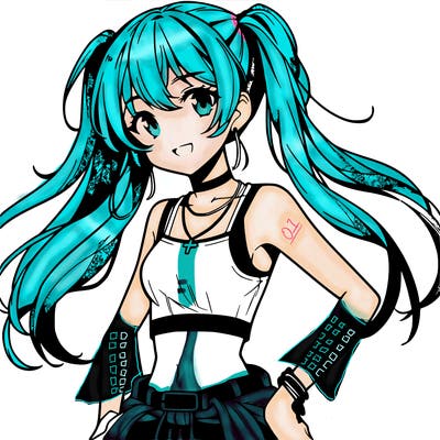 anime girl wearing crop top