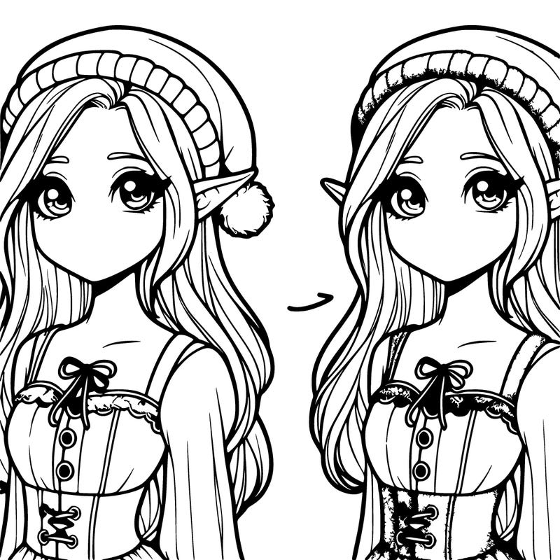 cute elf girl teen realistic