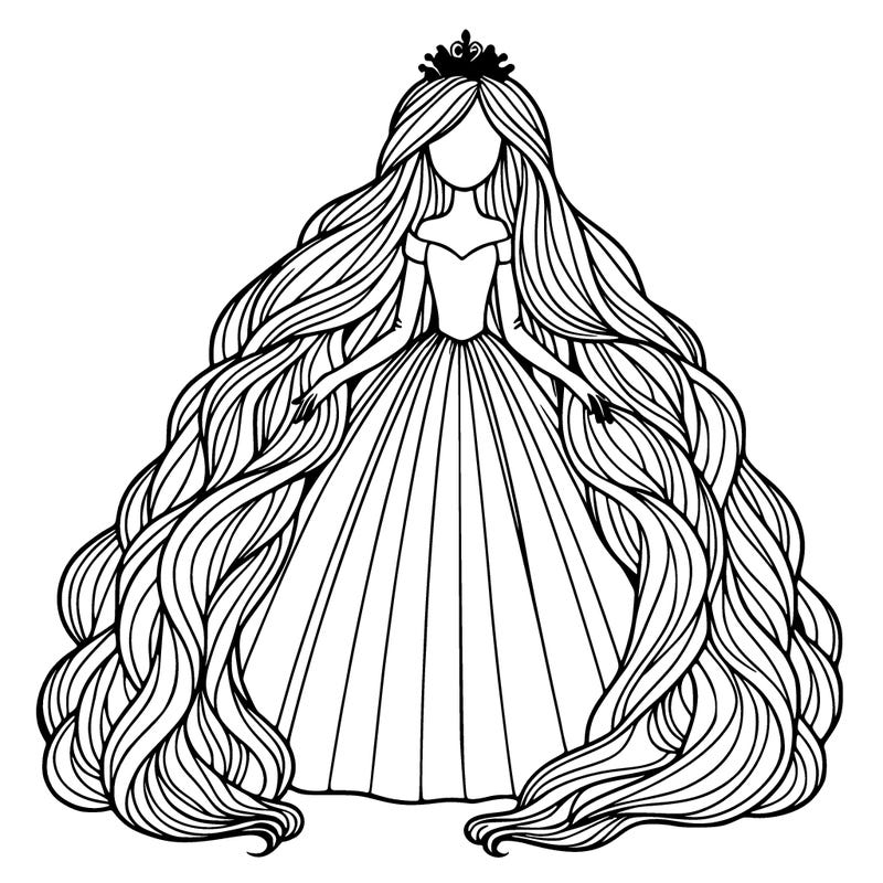 coloring with princess rapunzel from disney