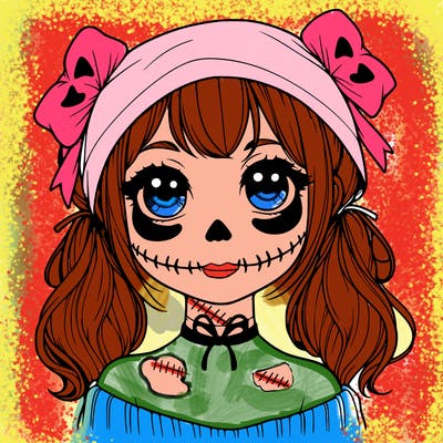realistic girl halloween