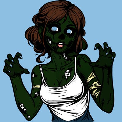 realistic zombie girl