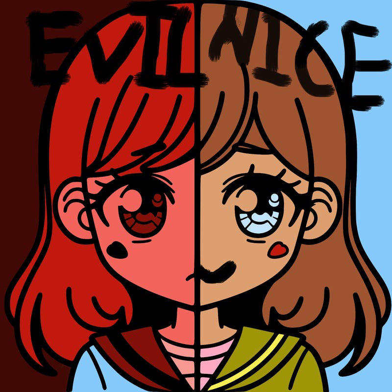 a split of a girl