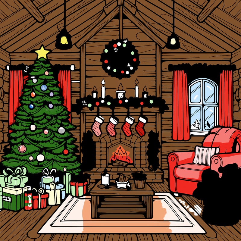 christmas house interior