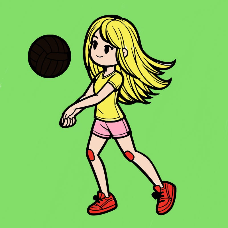 volleyball girl realistic