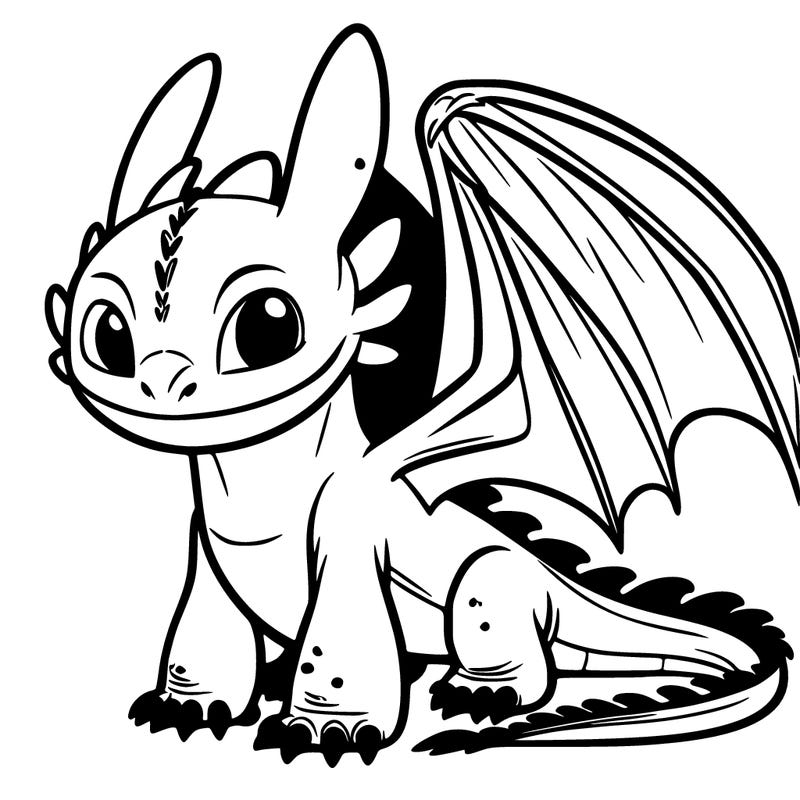 toothless dragon from httyd