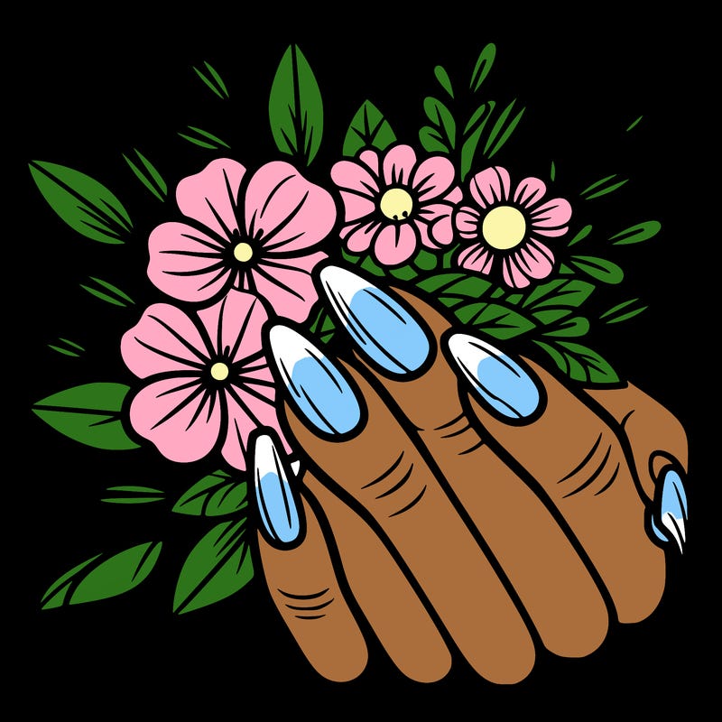 nails floral