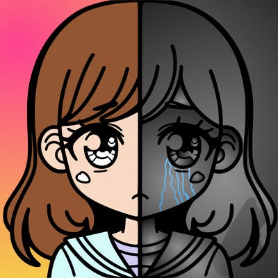 a split of a girl