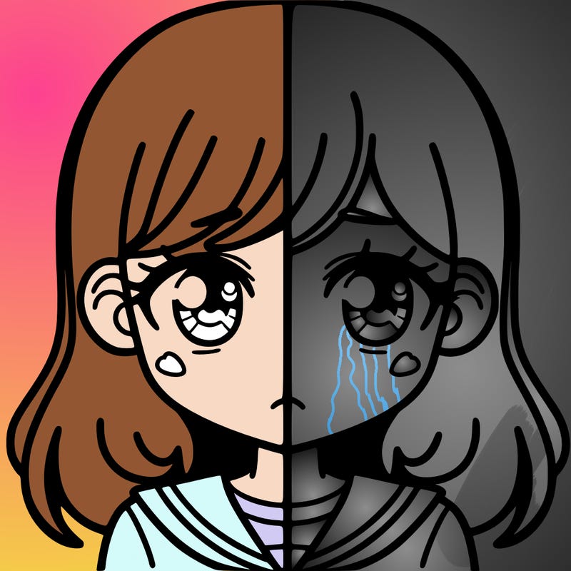 a split of a girl