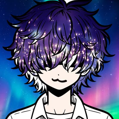 manga boy fluffy hair covering his eyes