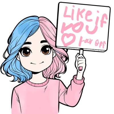 realistic girl holding up a sign