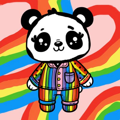 cute panda with pjs!