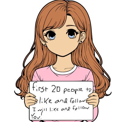 realistic girl holding a sign