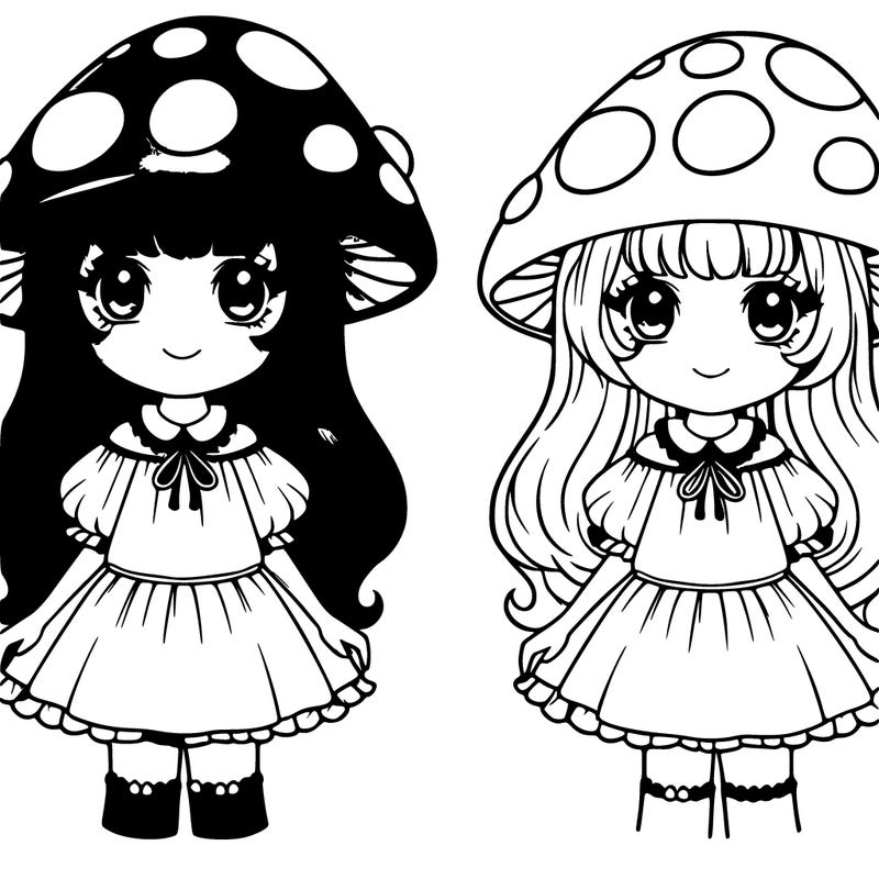 mushroom girl realistic