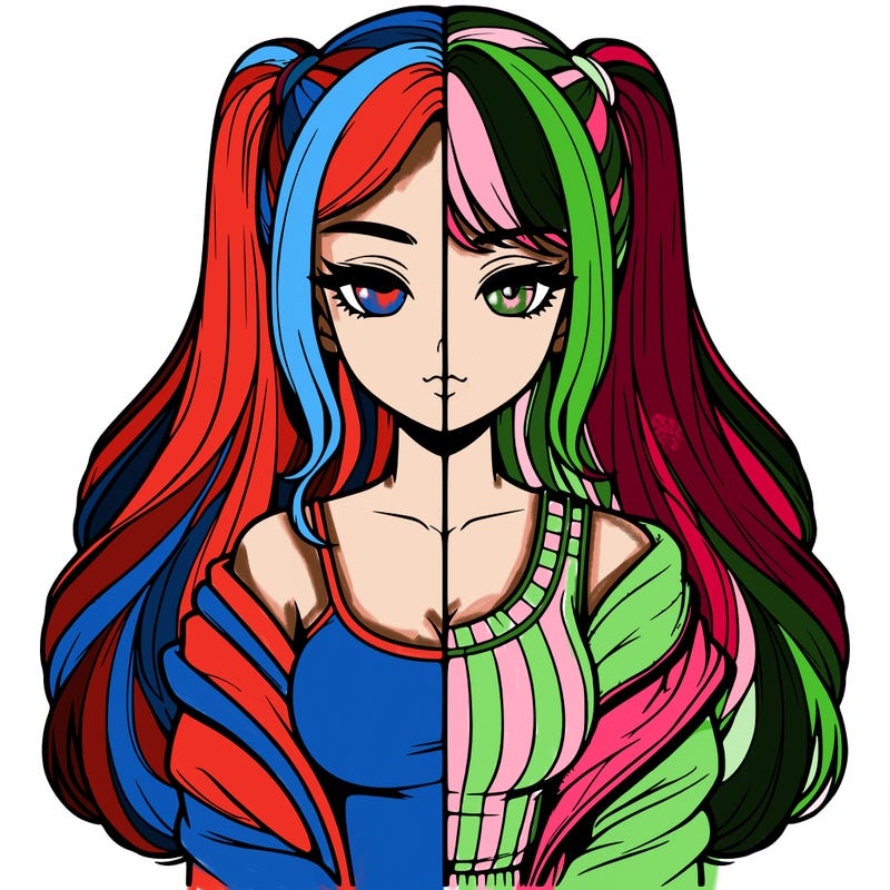 realistic girl split