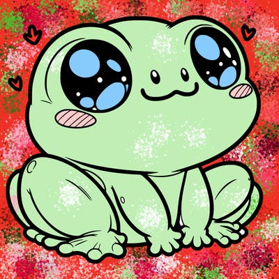 cute frog person realistic