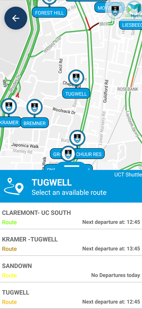UCT Shuttle App - Utilities App | MWM