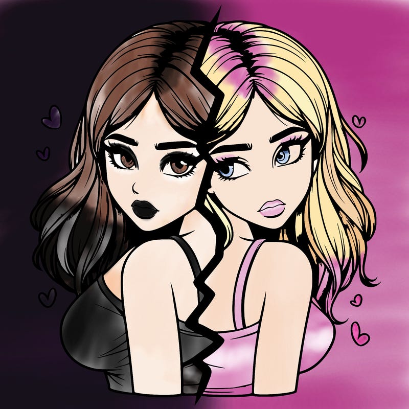 realistic girl split