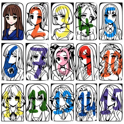 girls that look diffrent anime