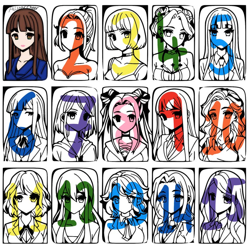 girls that look diffrent anime