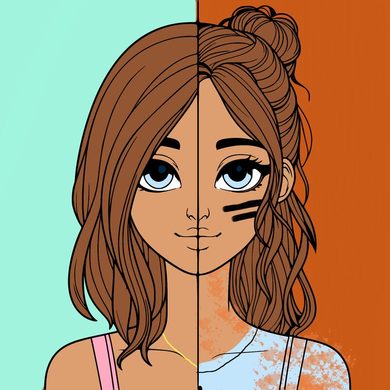 realistic girl split