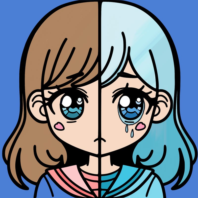 a split of a girl