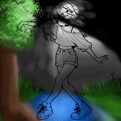 realistic girl danceing