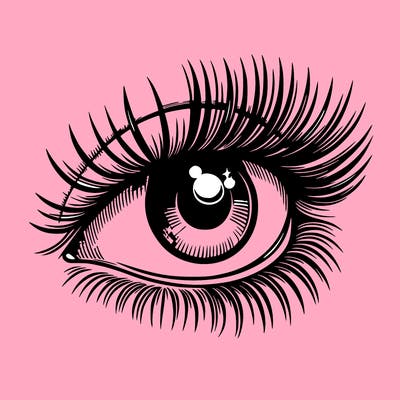 realistic eye long eylashes